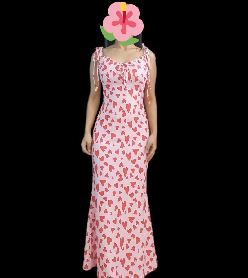 Heart Print Slip Dress