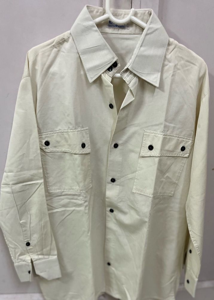 Beige Cotton Shirt