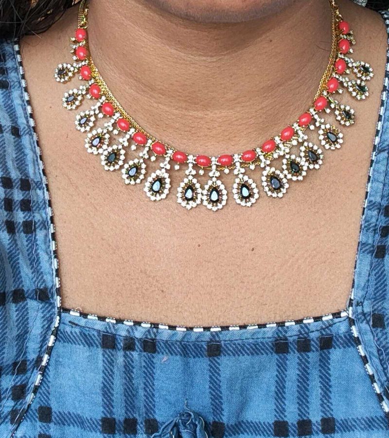 Kempu Neck Set