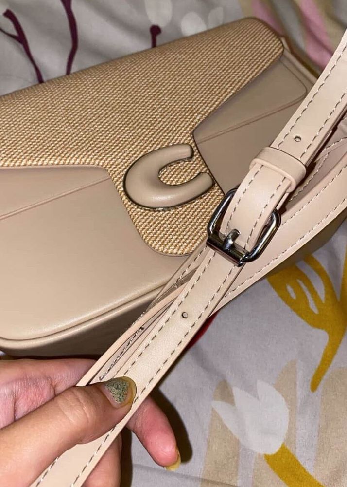 Cute Beige Crossbody Bag ( free earrings )