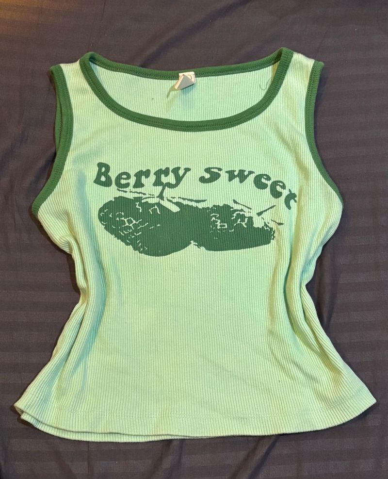 y2k Berry Sweet Green Tank Top