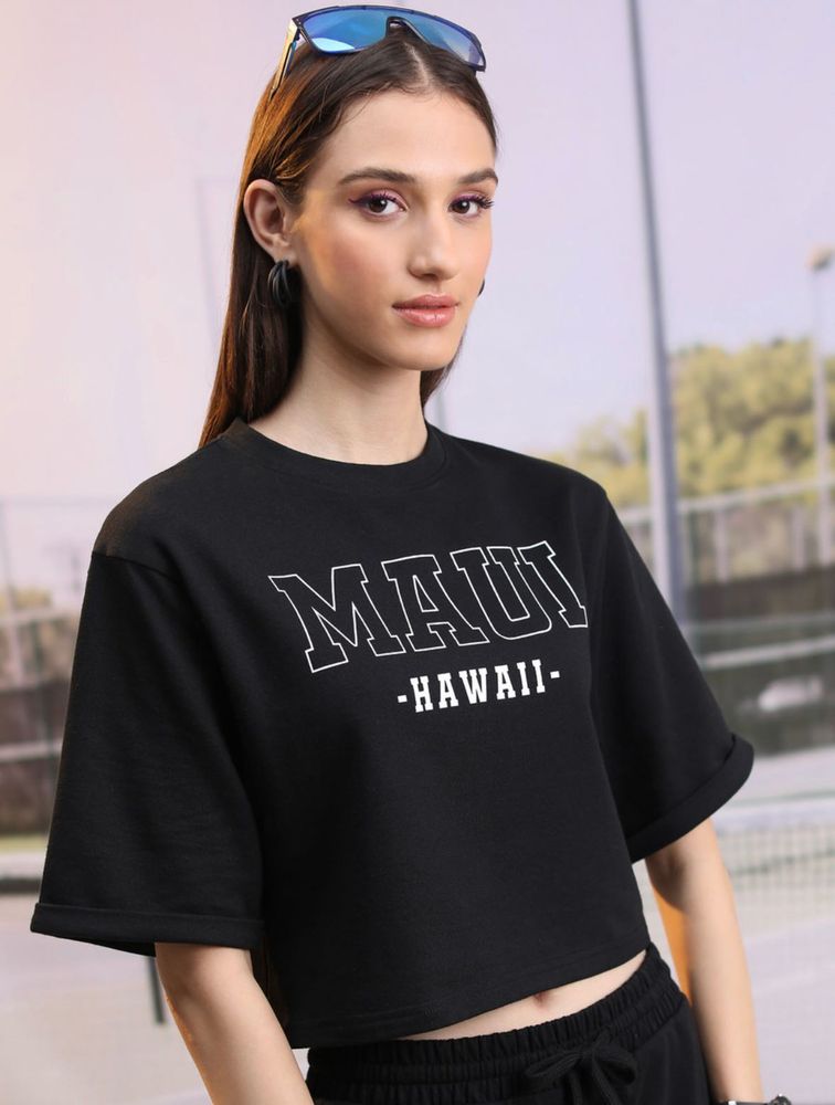 Black  Cropped T-shirt