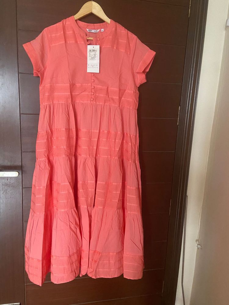 Coral Tiered Dress from Rain &amp; Rainbow (xl)