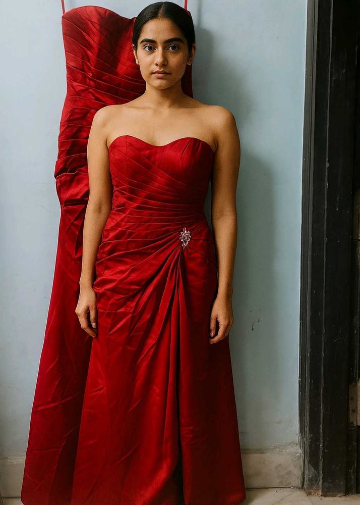 Elegant Red Evening Gown