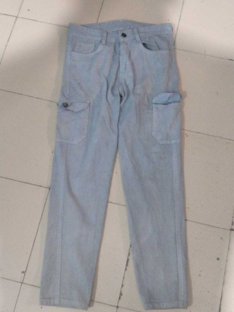 Light Blue Cargo Jeans