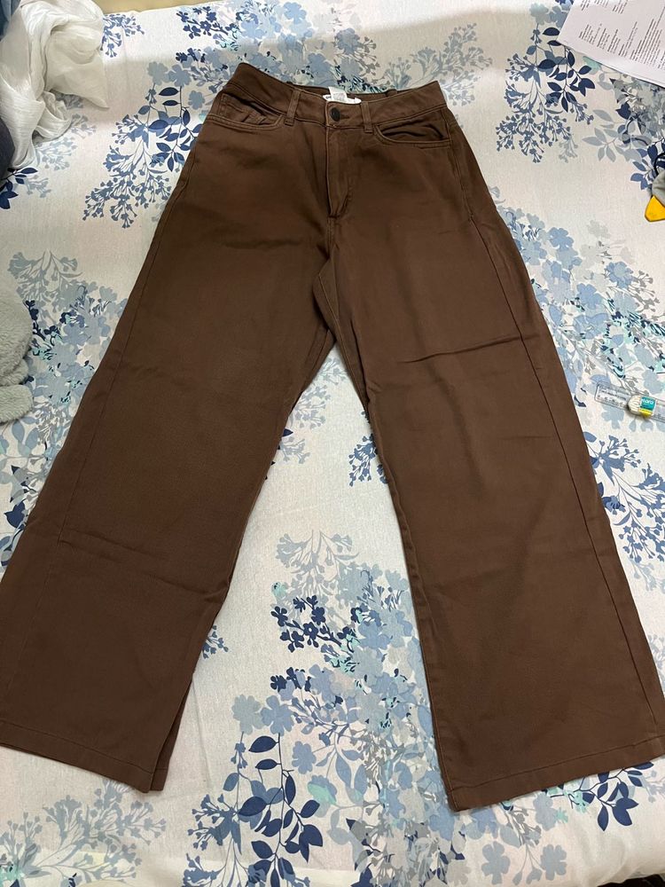 Brown Wide Leg Pants