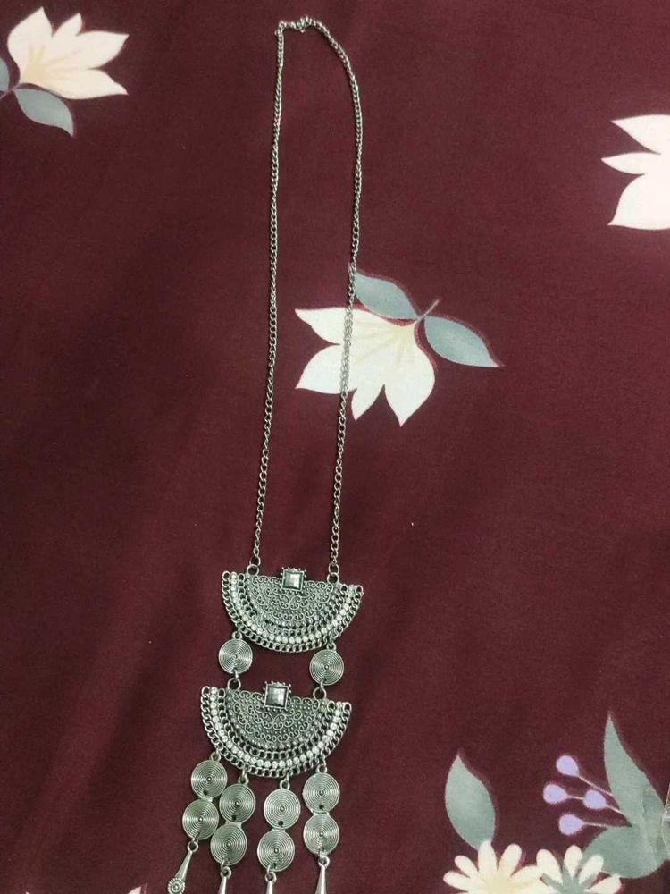 Statement Silver Bohemian Necklace