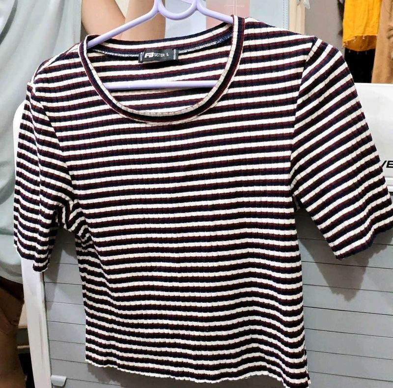 Striped Crop Top