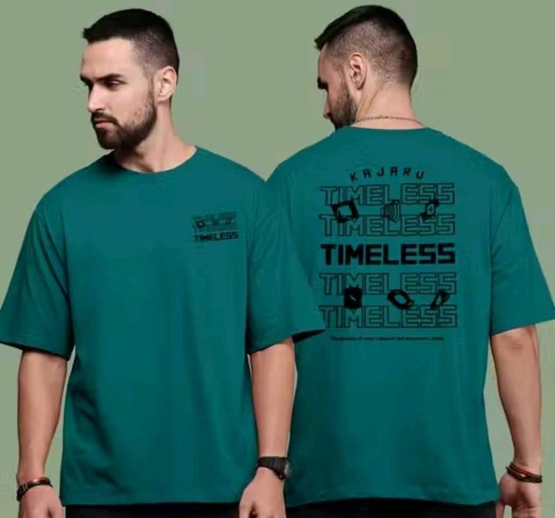 Men Typographic Print Oversized Fit T-Shirt
