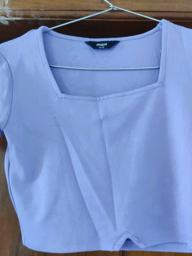 Cute Lavender Crop Top