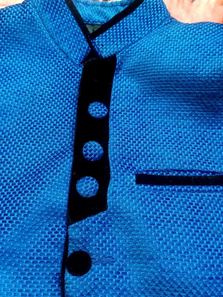 Stylish Blue Ethnic Jacket