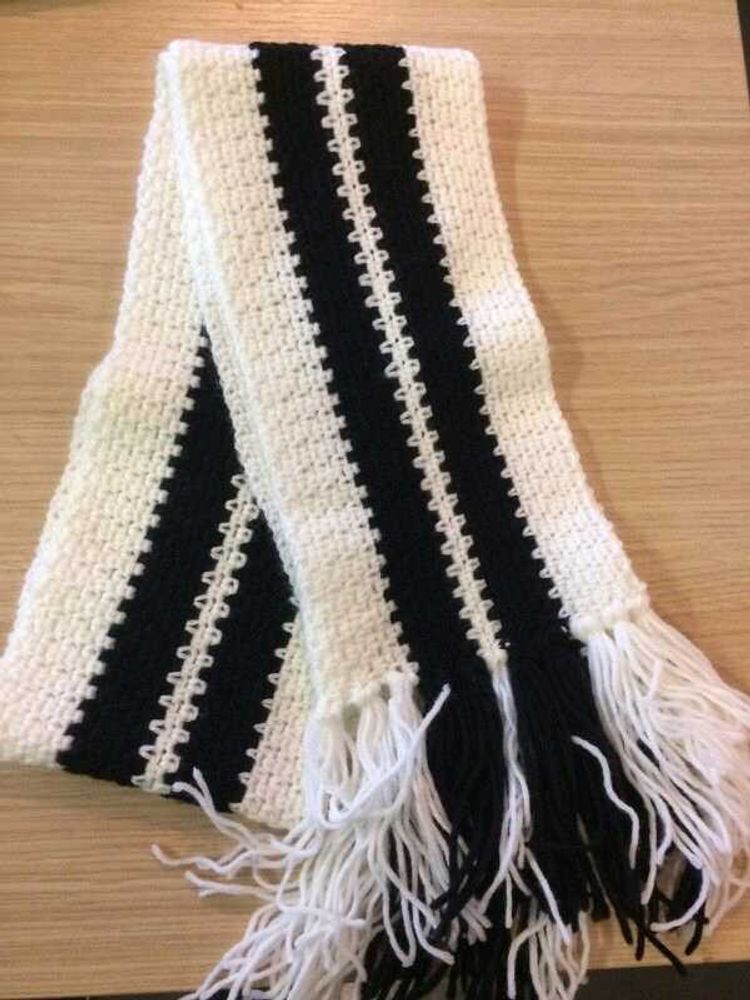 Striped Knit Scarf