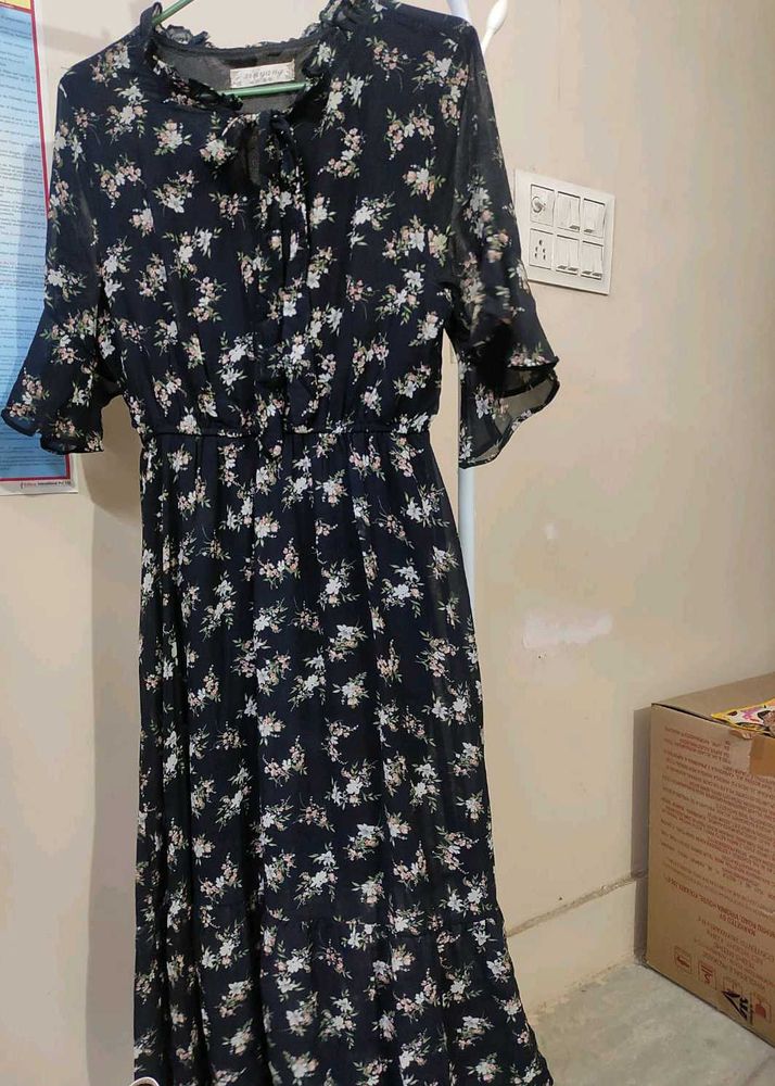 Floral Print Midi Dress