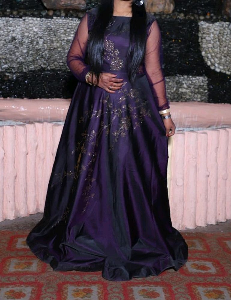 Wine Colour Gown