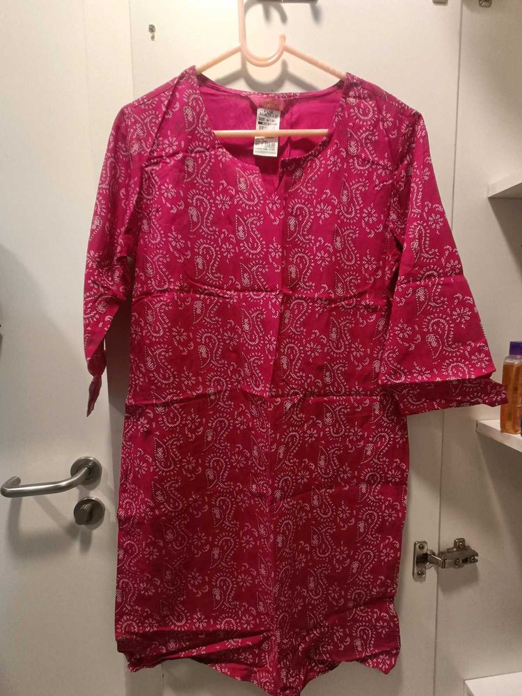 Pink Paisley Print Dress