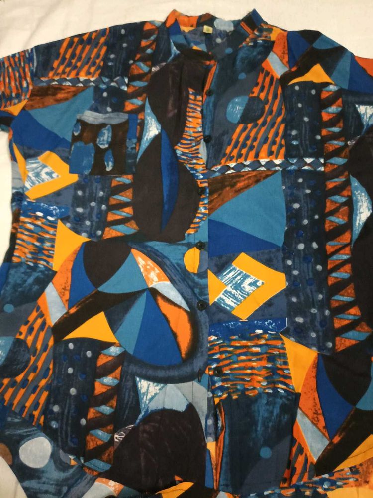 Colorful Abstract Print Shirt