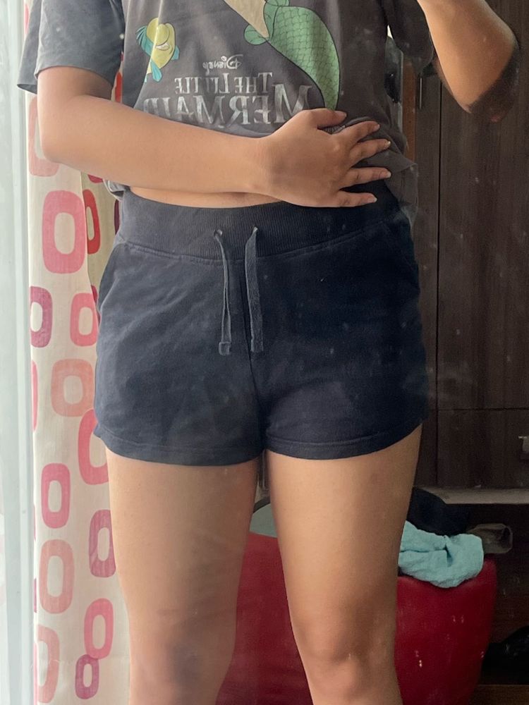 Black Casual Shorts