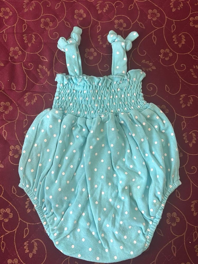 Cute Blue Polka Dot Romper