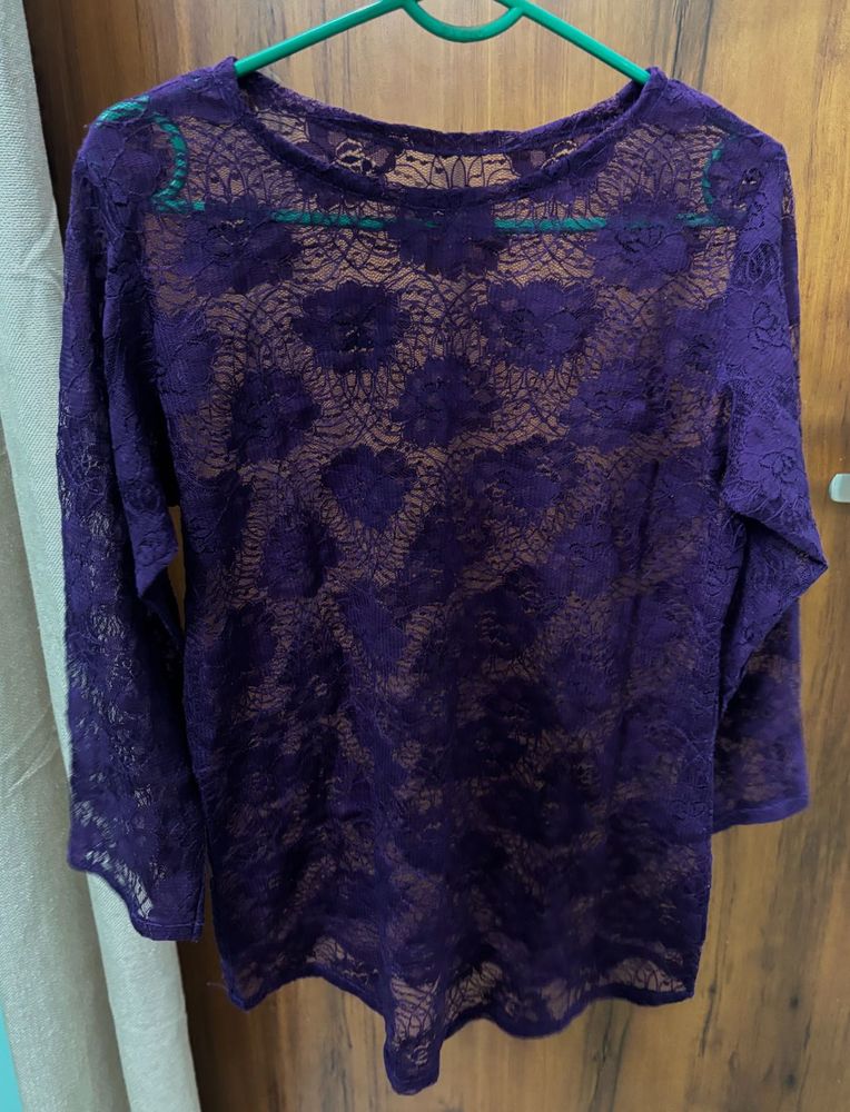 Violet Net Top