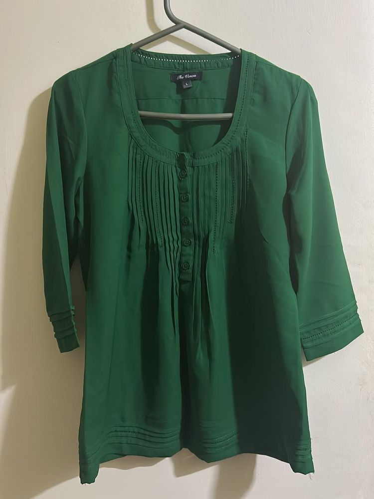 Tunic With Full Sleeve And Buttons