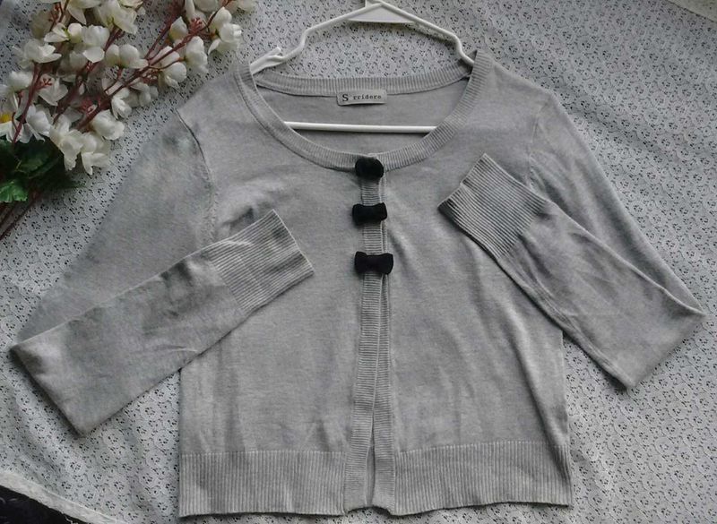 White Grey Sweater