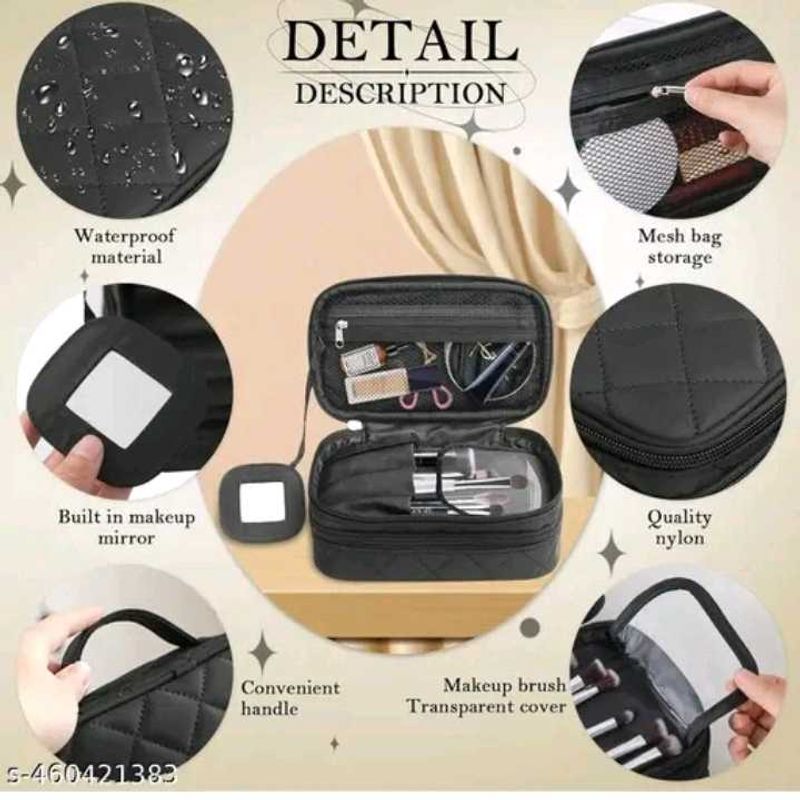 Makeup Bag Double Side open