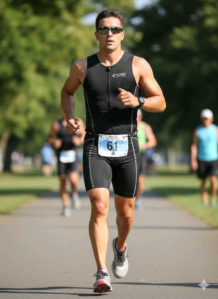 Rono Black Tri Suit