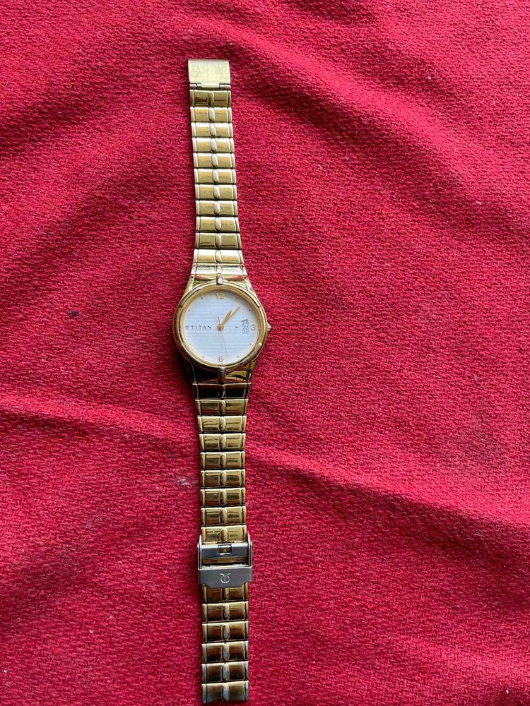 Men's Original Titan God Tone Watch