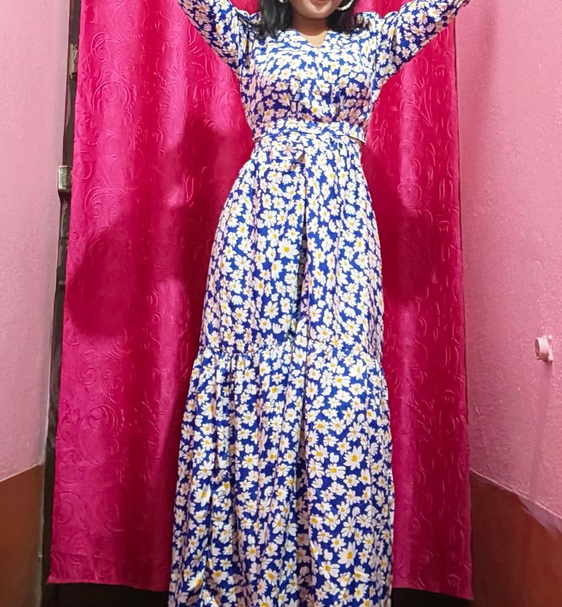 Beautiful Flower Maxi Dress