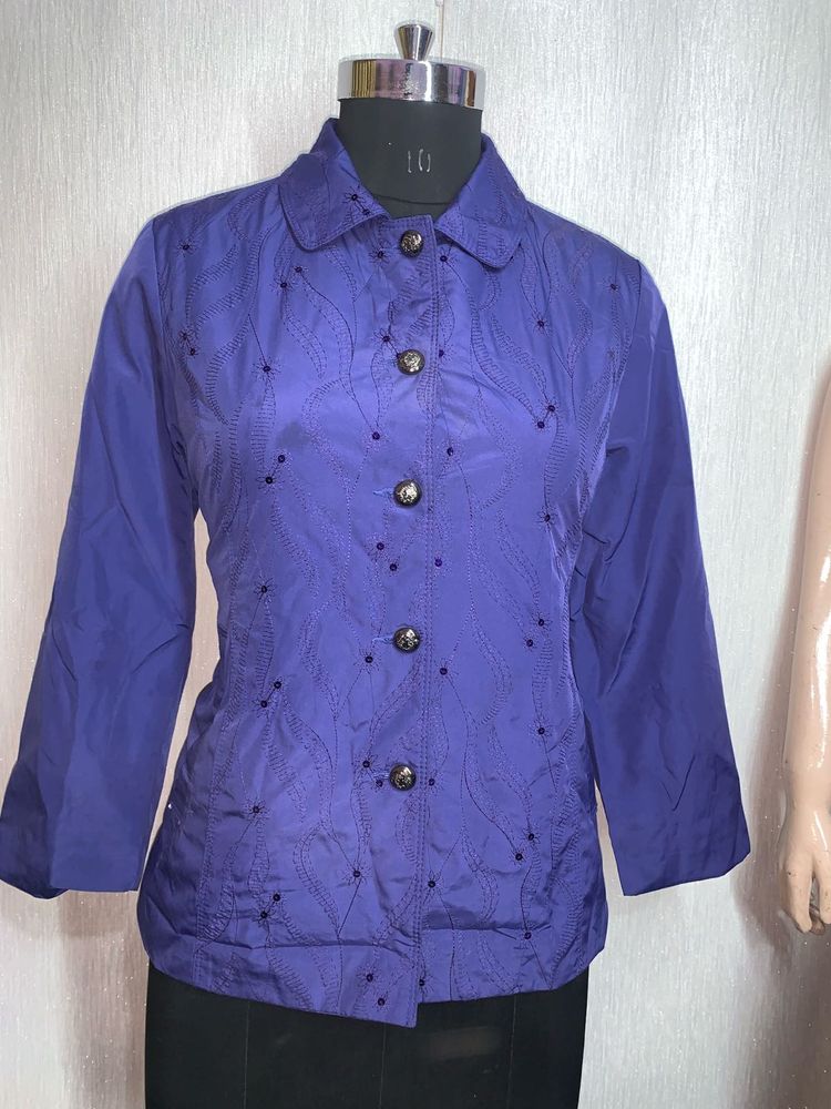 Purple Embellished Jacket