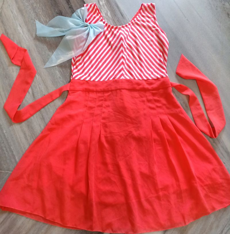Peach Hot Flared Dress 💕