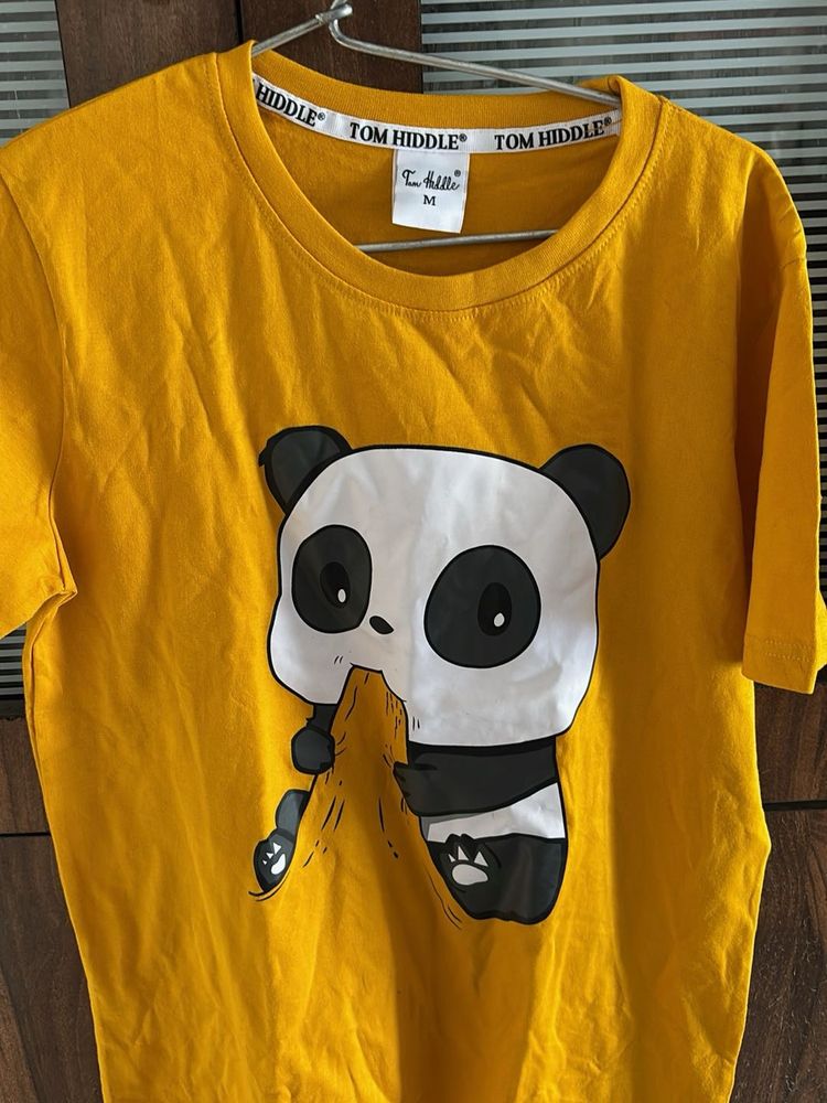 Yellow Panda Graphic T-Shirt