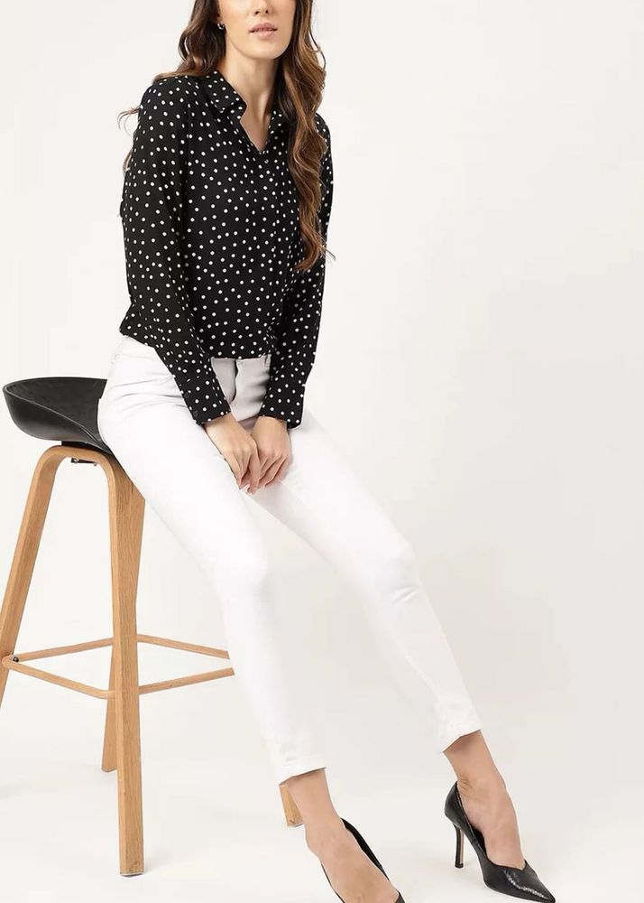 Mango Polka Dot Blouse