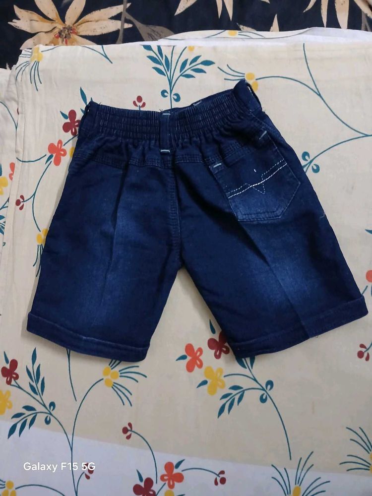 Jeans Shorts Half Paint