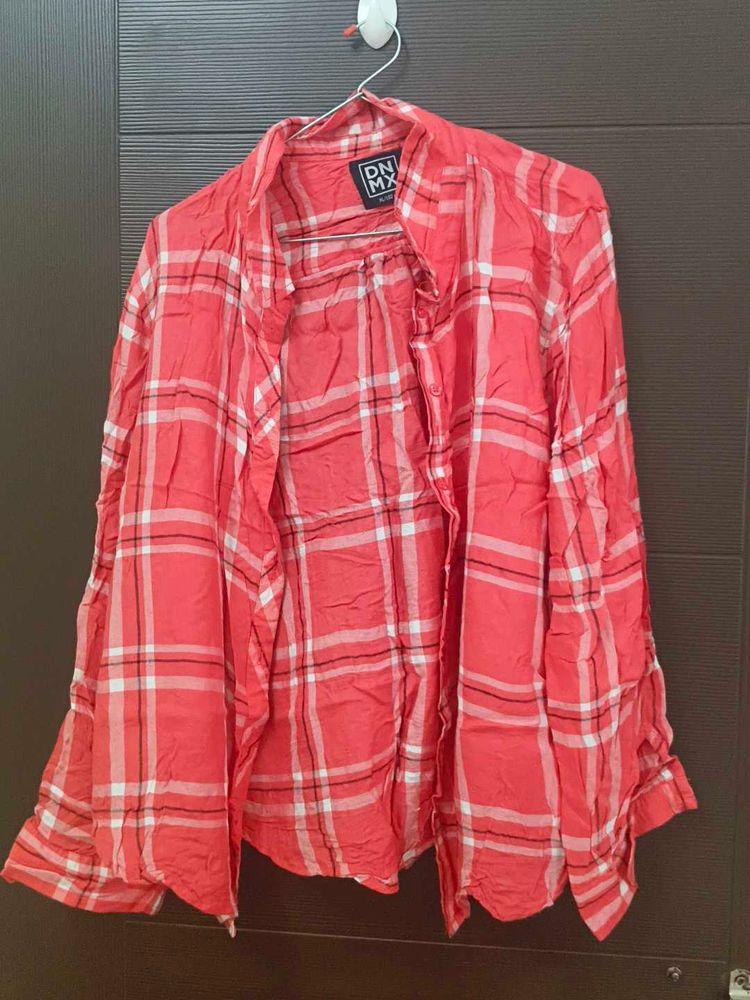 DNMX Checked Shirt With Roll Up Sleeves