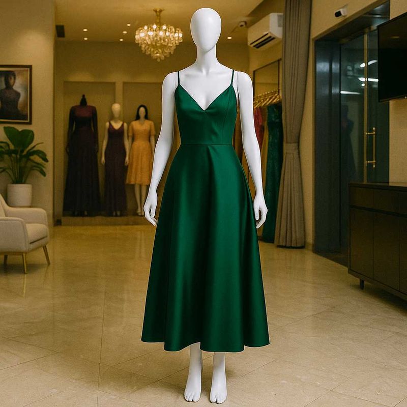 Elegant Green Midi Dress