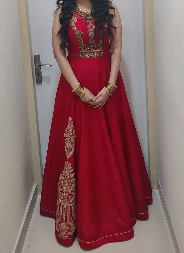 Ethnic Red Gown