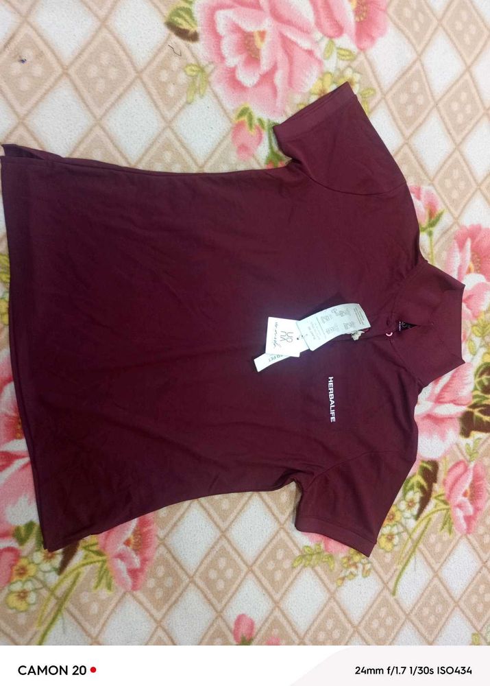 Herbalife Burgundy Polo Shirt