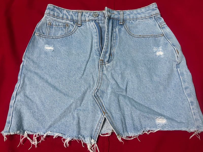 Denim Mini Skirt