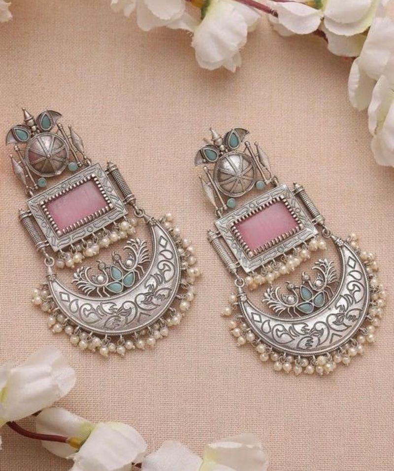 Elegant Silver-Tone Drop Earrings