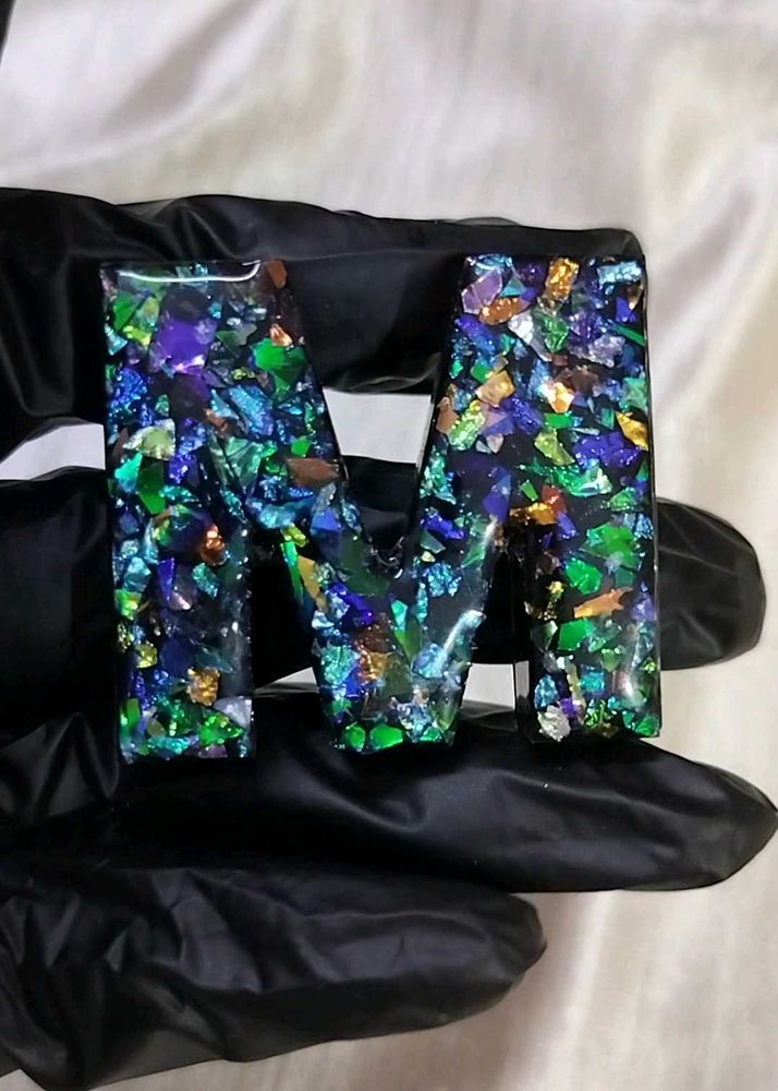 Resin Alphabet Keychain