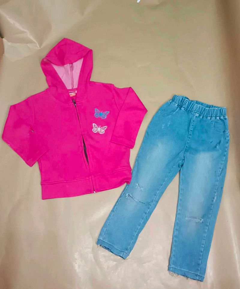 Combo Jeans &amp; Hoodie For Kids - Used