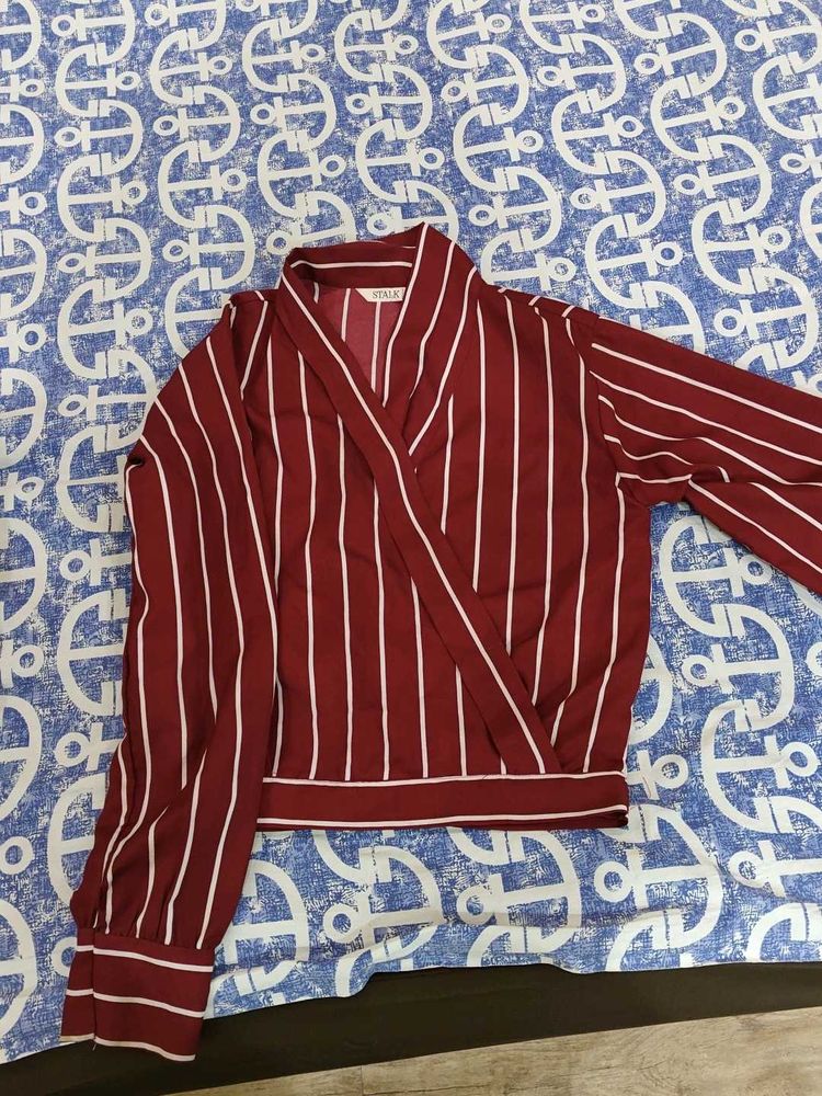 Striped Burgundy Top