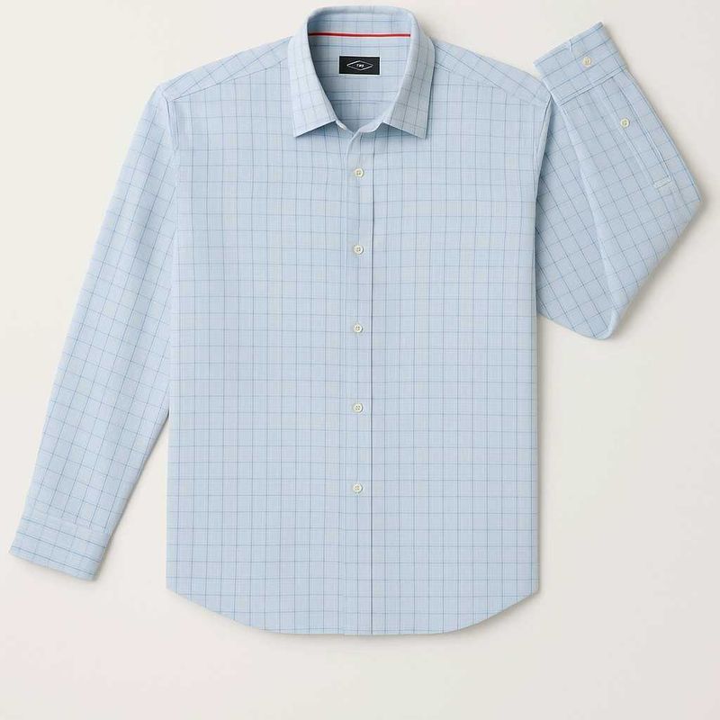 Light Blue Check Dress Shirt