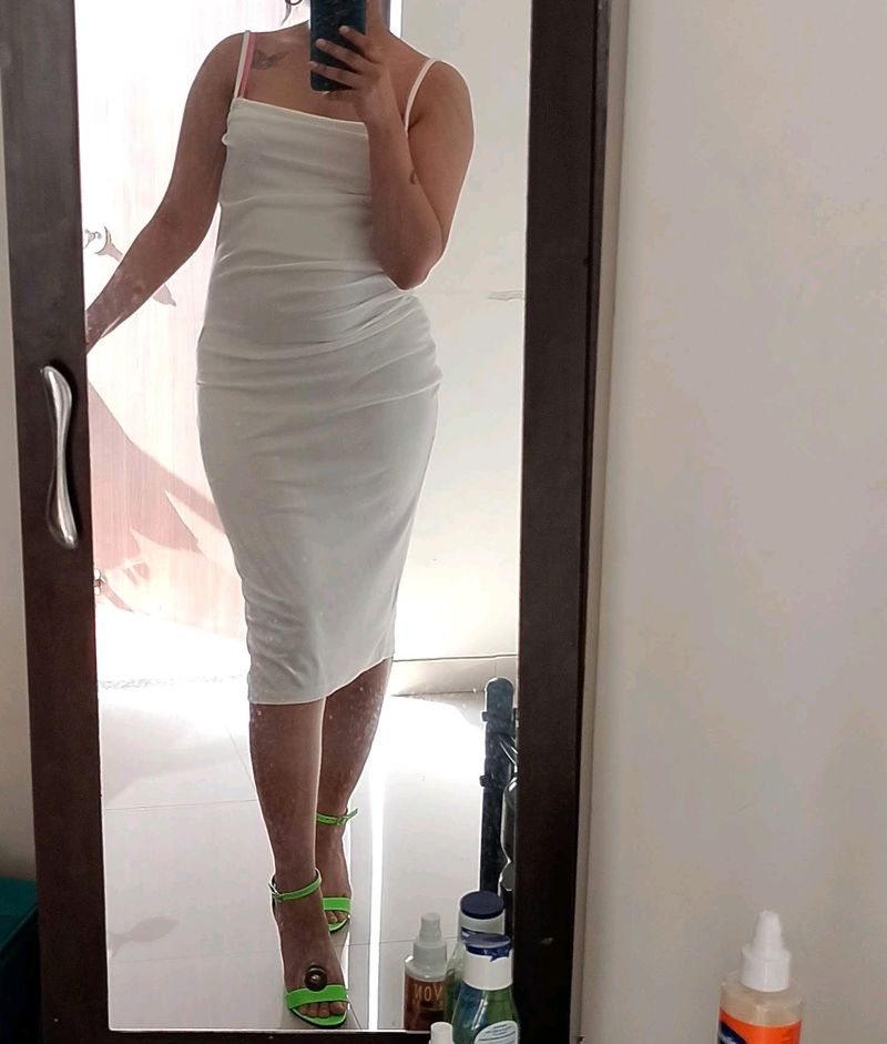URBANIC WHITE TRENDY DRESS