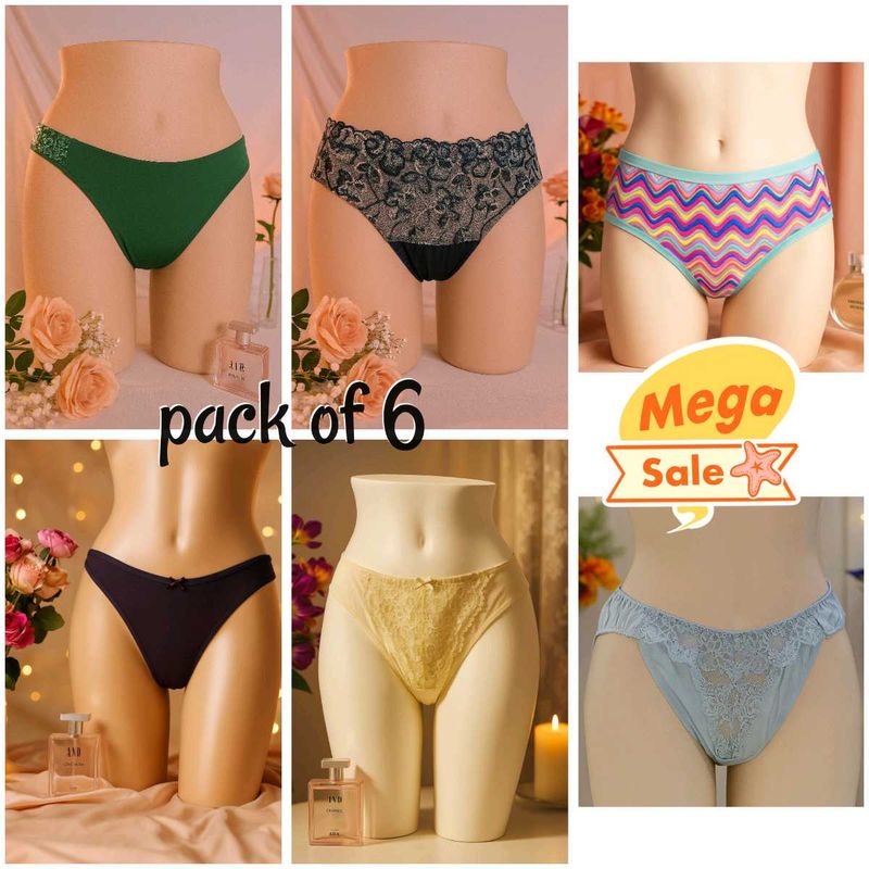 🇳🇿💫🤑 Imported Pack of 6 Panties Sale