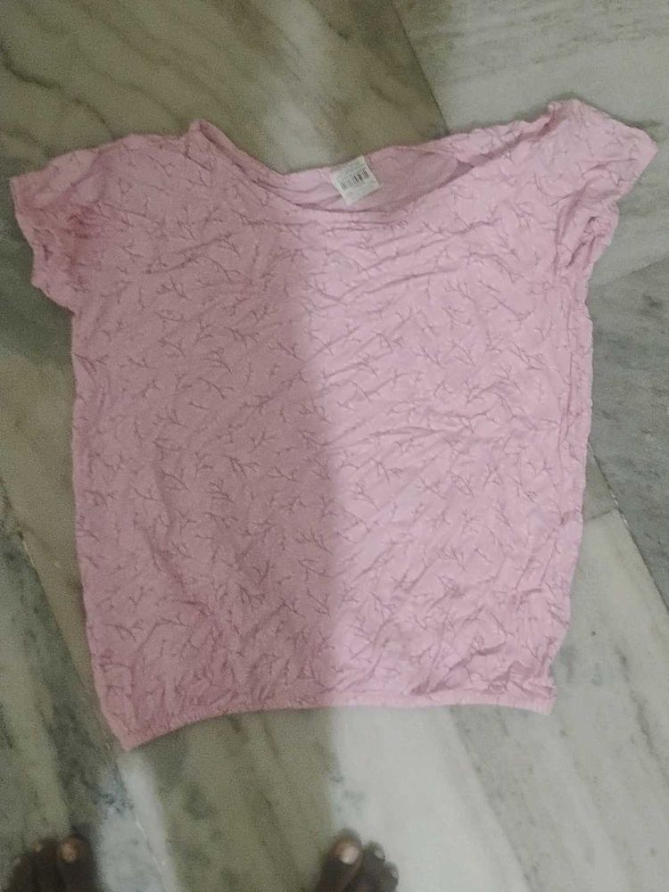 Pink Textured Top