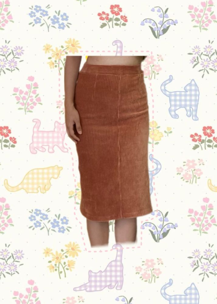 Corduroy Midi Skirt