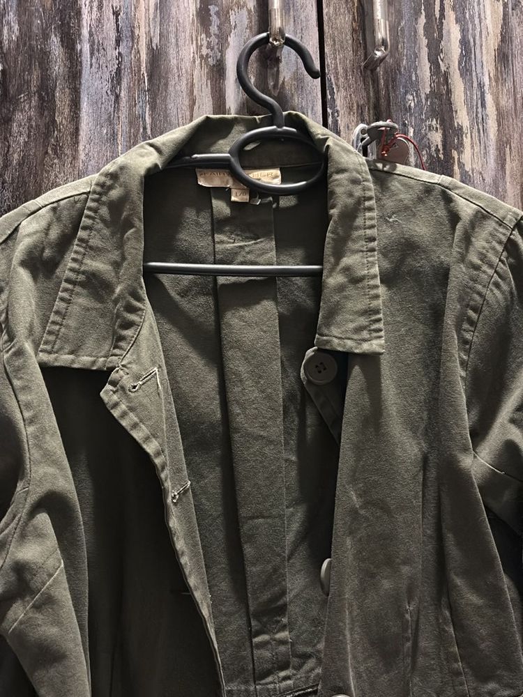 Green Cargo Coat Style