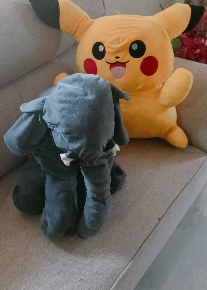 New Pikachoo And Elephant Soft Toys